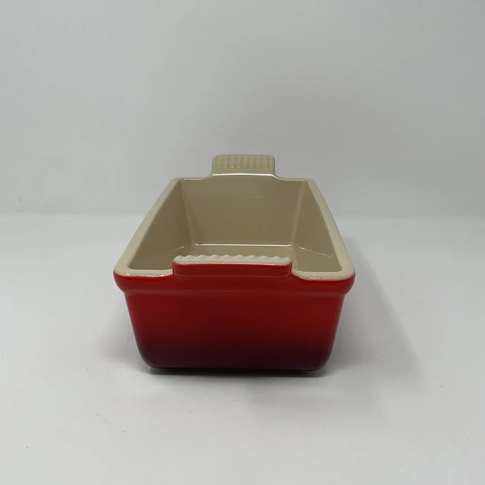 Le Creuset Stoneware Heritage Loaf Pan Cerise Red New In Box